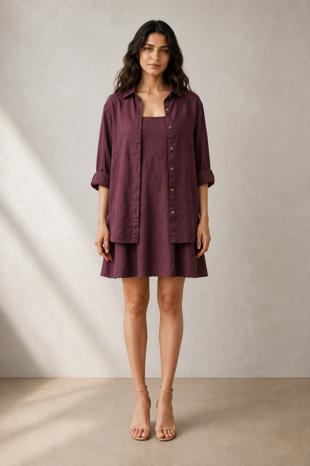 Wood Shirt Dress
