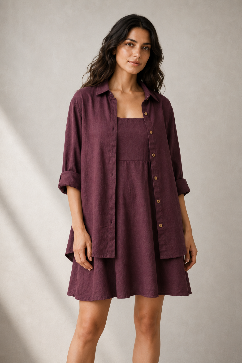 Wood Shirt Dress