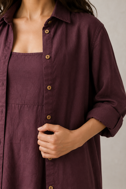Wood Shirt Dress