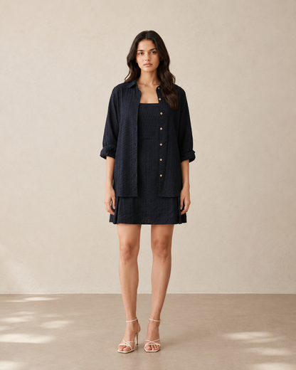 Dark Shirt Dress